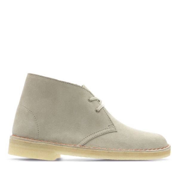 Clarks Womens Desert Boot Ankle Boots Sand Suede | UK-5124789 - Click Image to Close